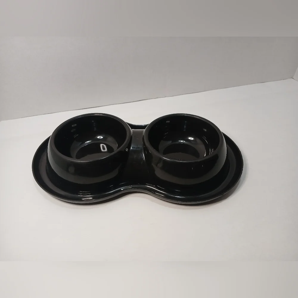 Black Double Pet Bowl